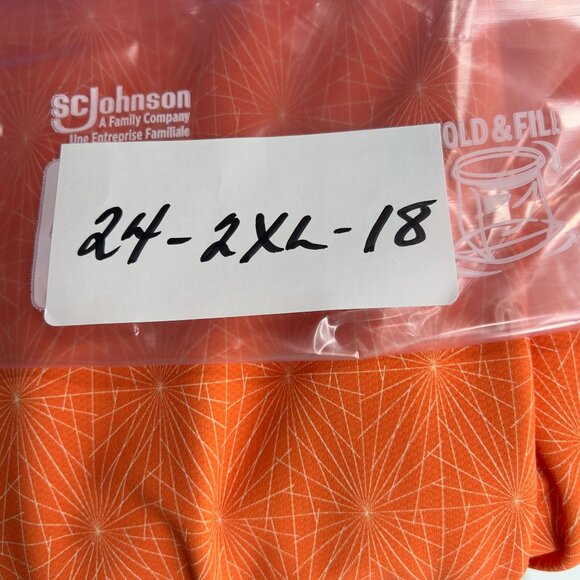 Nike Golf Mens Orange Polo Shirt 2XL Dri-FIT Polyester Spandex Geometric Pattern - Picture 9 of 9